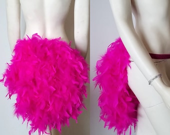 Simple Economical Feather Tail Fan tail back Bustle Boa tutu costume showgirl burlesque Proudly made in the USA and shipped from the USA