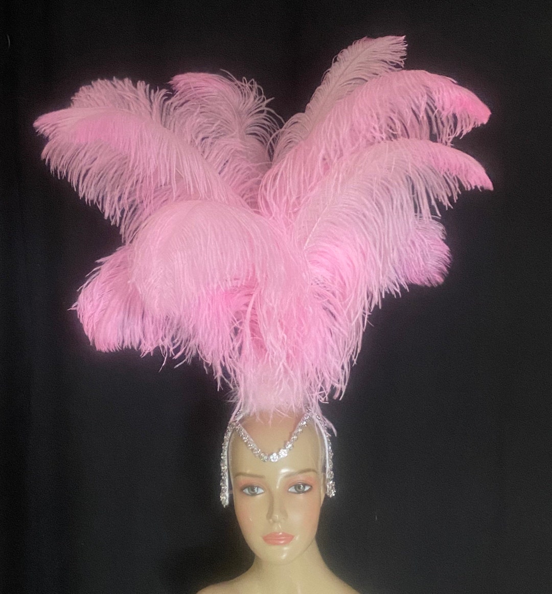 Samba Headpiece Ostrich Feather Piece Fantasy Fest Carnival Showgirl ...
