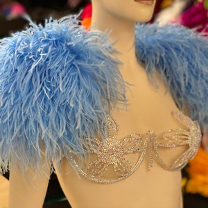 Britni Speiars Kendal Jenner Great Gatsby inspired high-end ostrich feather epaulettes shoulder pieces cape
