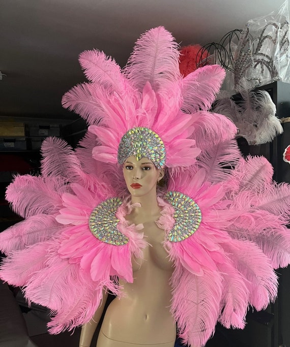 Disfraz de Carnaval Rihanna con plumas y diamantes de imitación, disfraz de  Samba, alas de Ángel, fantasía, Festival, conjunto de corista de Carnaval,  Hora Loca -  México