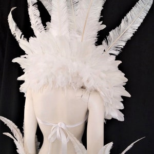 White Samba Costume Feather Piece Angel Wings Feather Fantasy Fest ...