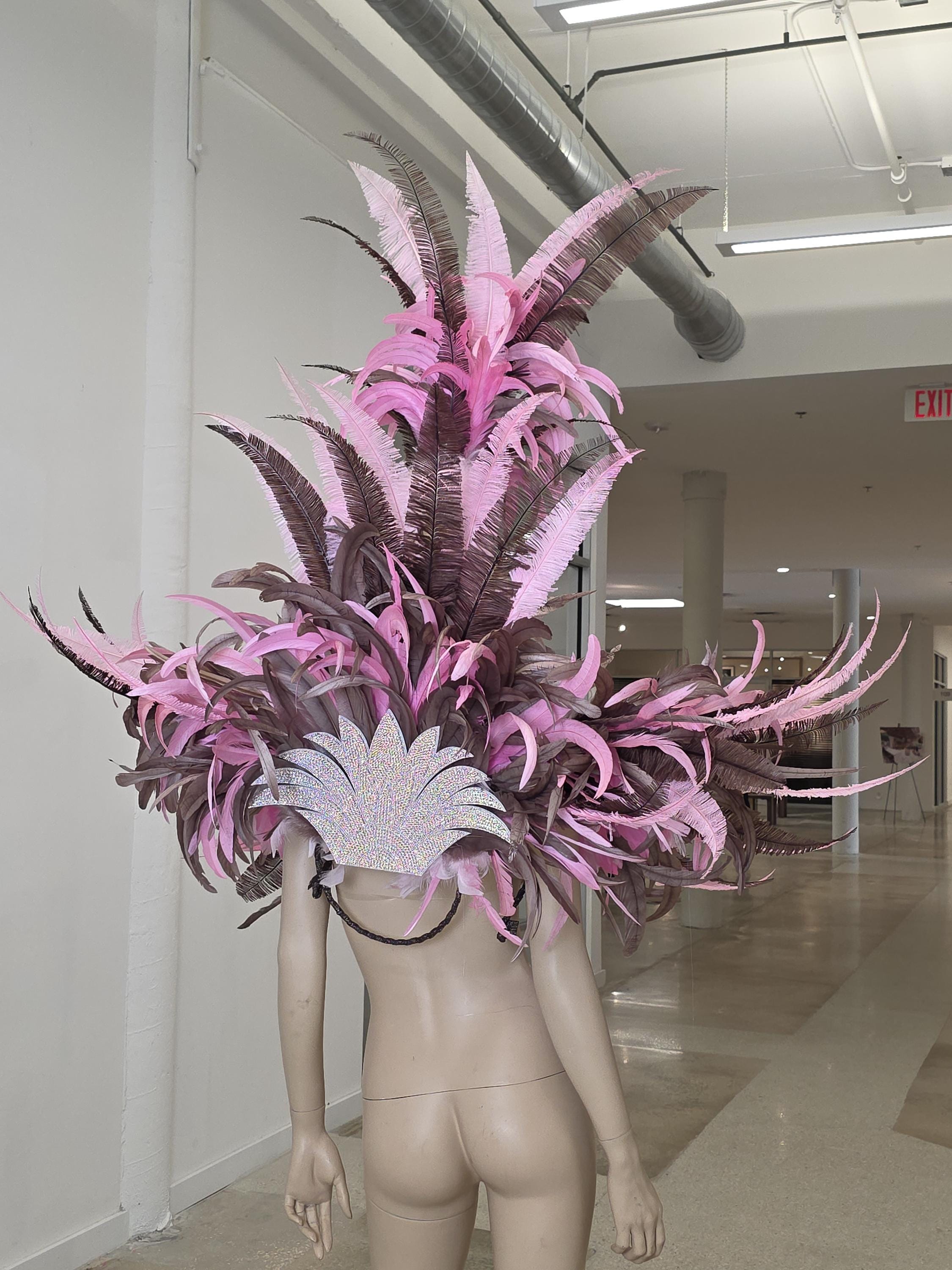 Rio Ready Custom  Pink/Purple Headress Rio Carnival Headpiece - Etsy main image 3