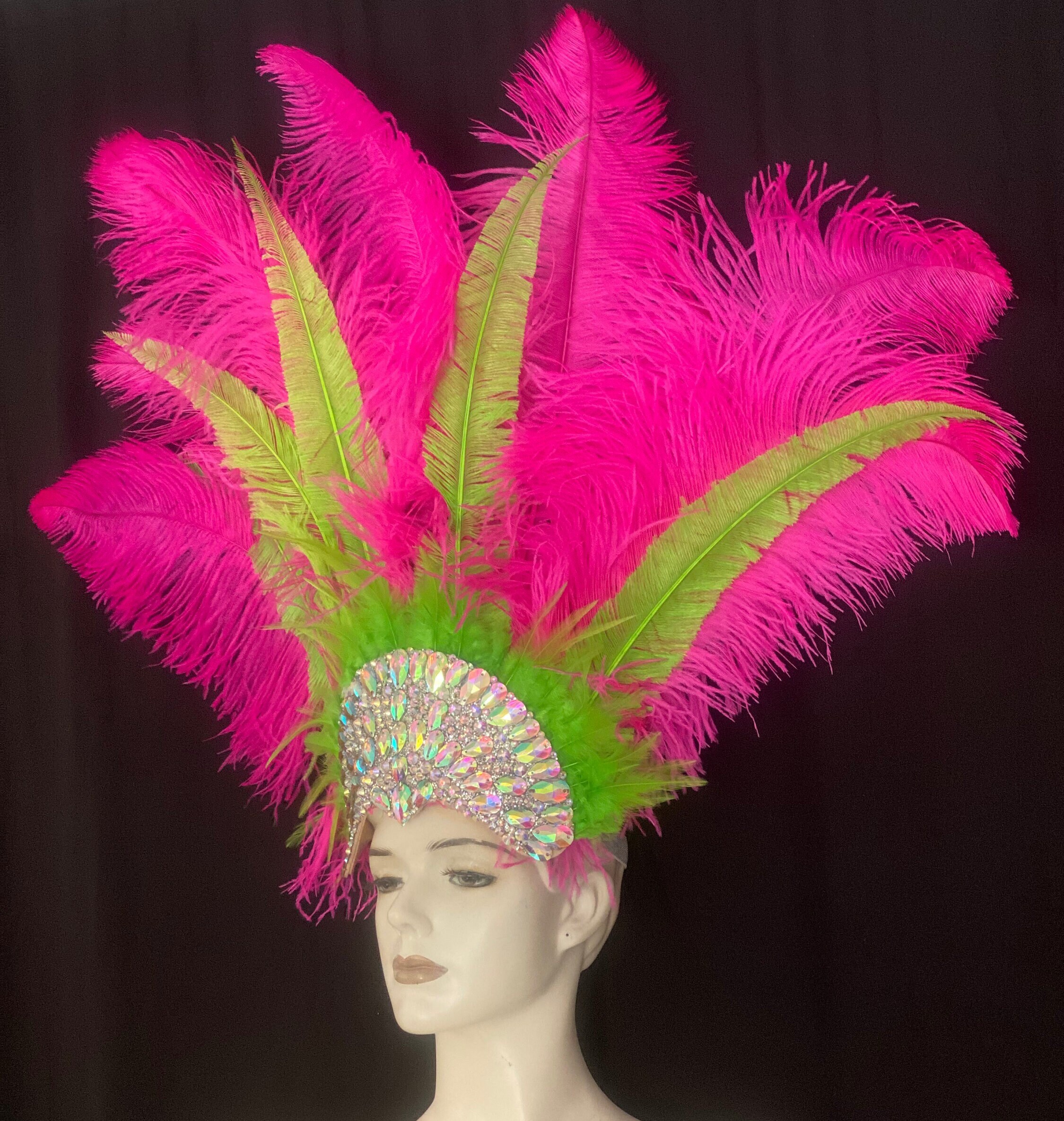 Carnival Headdress Samba Costume Feather Piece Fantasy Fest Carnival ...