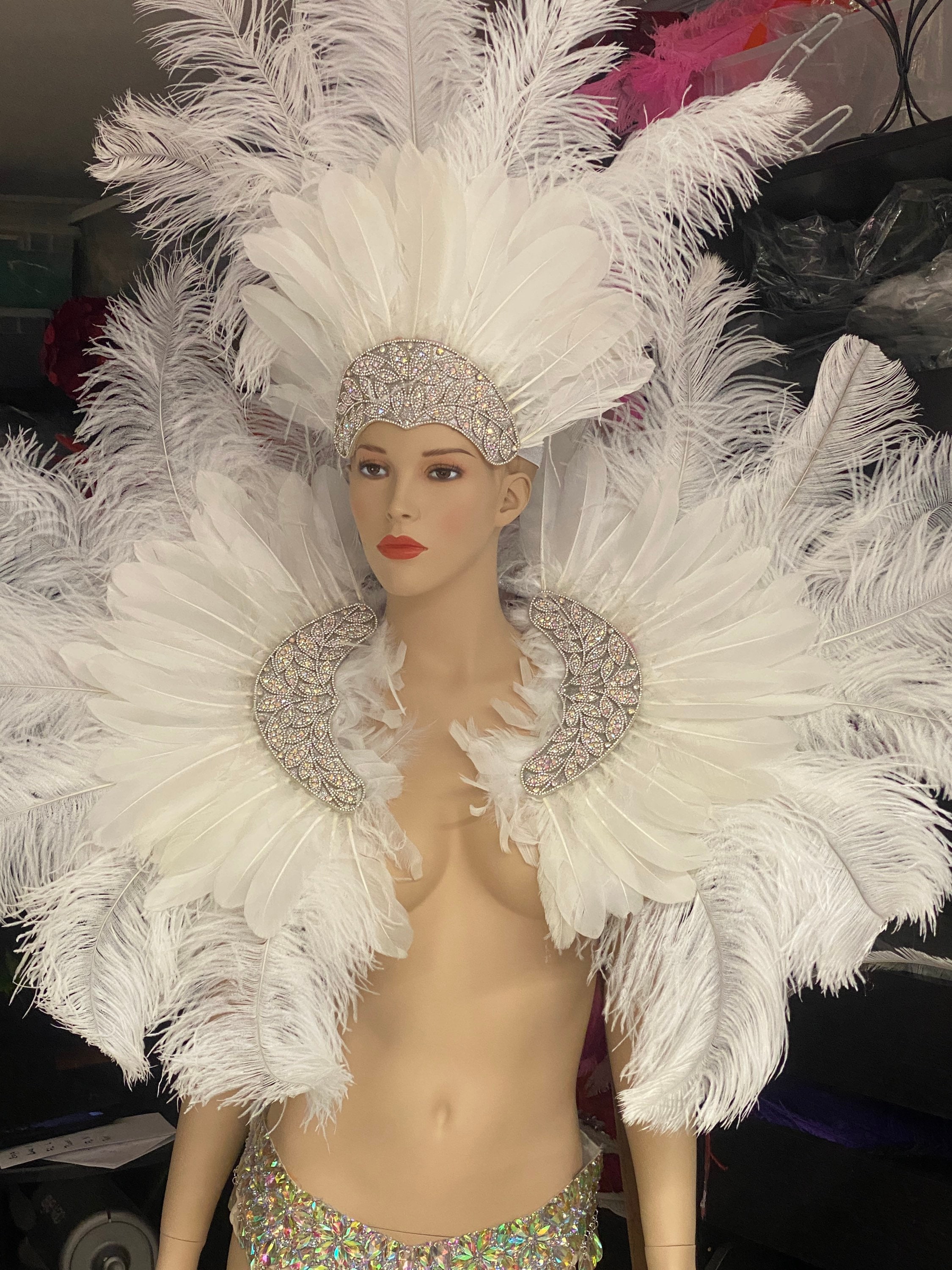 Western Fashion Sequins Hand-Made Mardi-Gras Carnival Showgirl