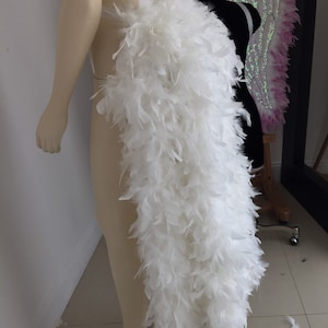 Large Burlesque Costume Feather Bustle Showgirl Costume Feather Skirt Long Feather Tail Feather Train Boa Bustle image 5