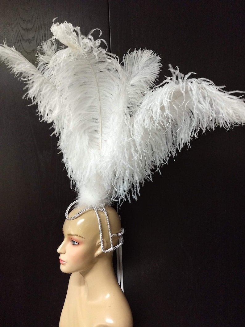 Samba Headpiece Ostrich Feather Piece Fantasy Fest Carnival Showgirl ...