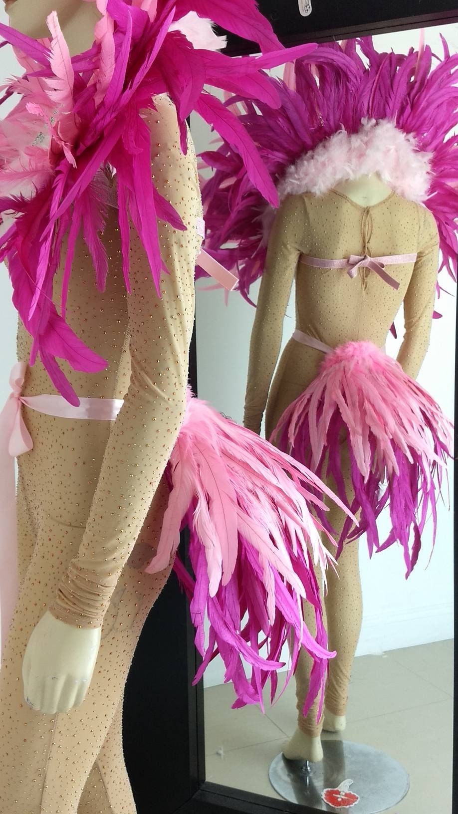 Cocktail Feather Collar and Tail Carnival Costume Showgirl Samba ...