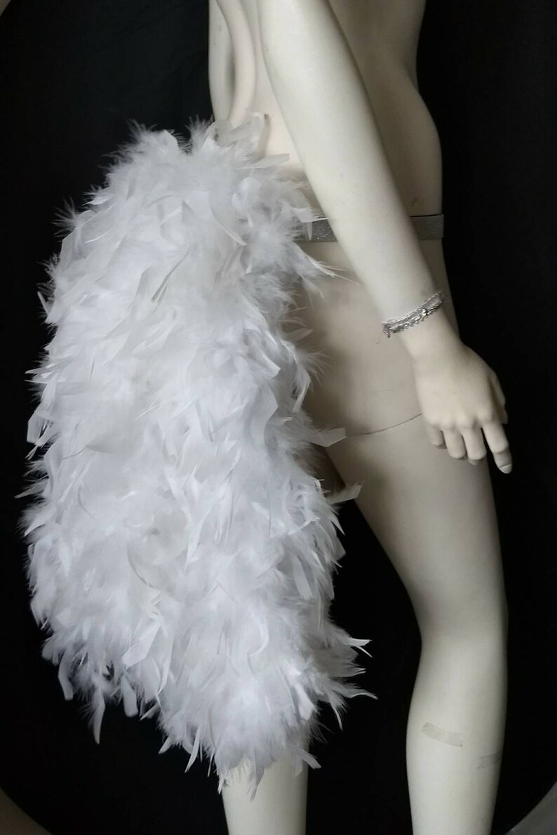 Custom Shake A Tail Feather Biketard with Boa Tail