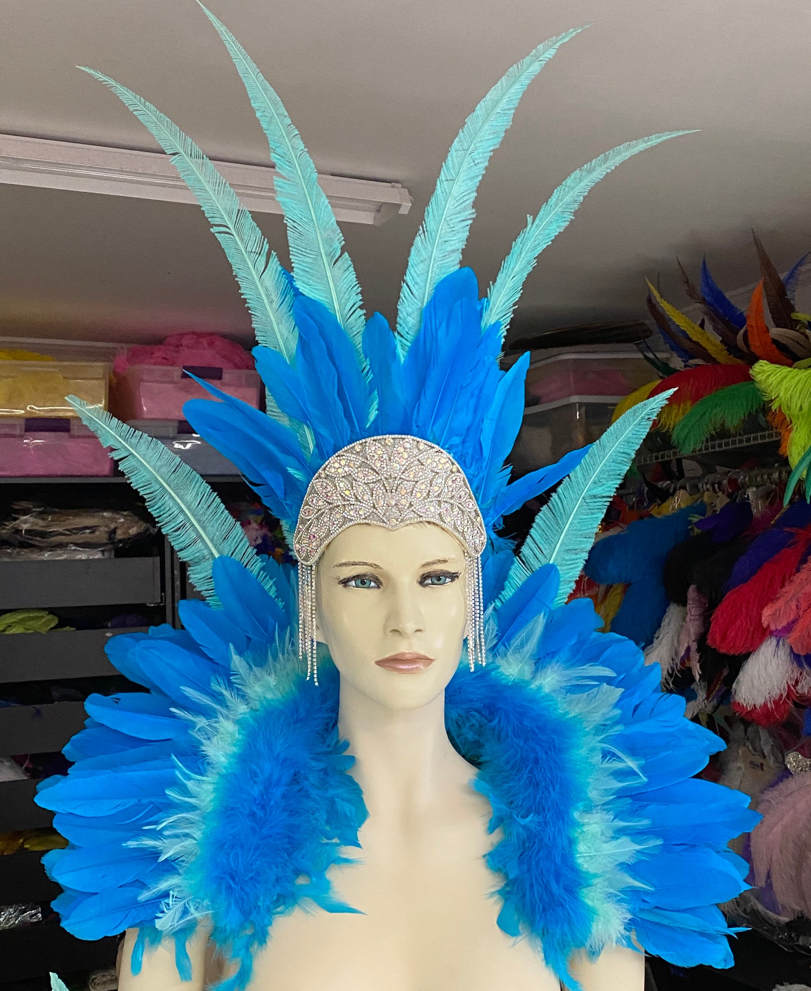 Samba Costume Feather Piece Angel Wings Feather Fantasy Fest Carnival ...