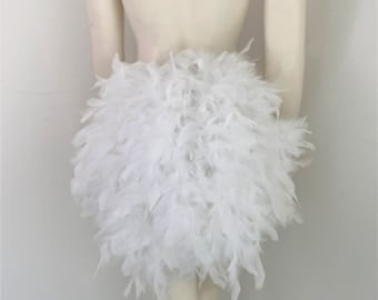 plus size white feather tutu