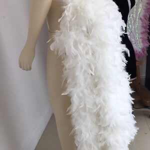 Large Burlesque Costume Feather Bustle Showgirl Costume Feather Skirt Long Feather Tail Feather Train Boa Bustle image 3