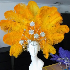 Large Samba Headdress Feather Piece Fantasy Fest Carnival - Etsy