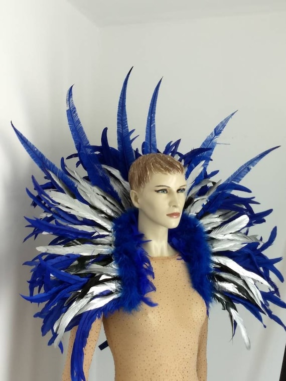 FeatherHappy Mardi Gras Prime Ostrich Plumes Feather Carnival Headdress Showgirl Gold Green and Purple