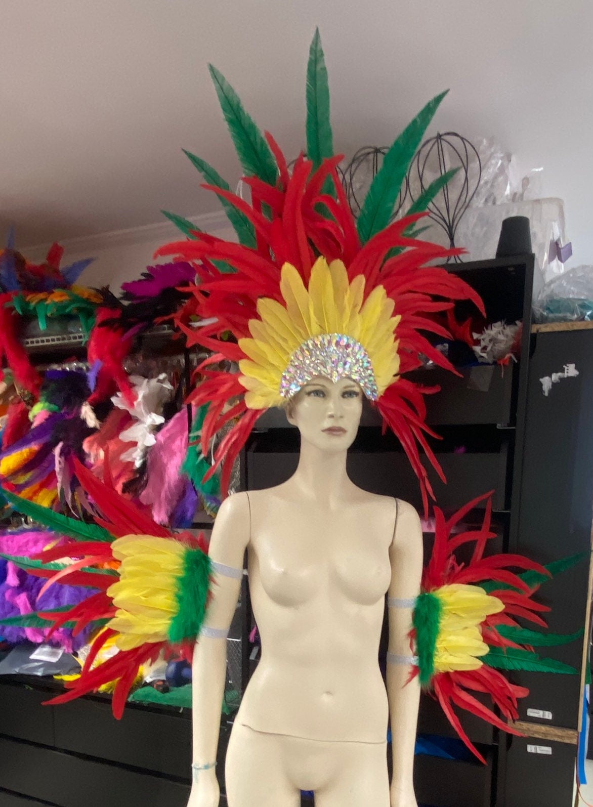 Samba Costume Set Feather Piece Angel Wings Feather Fantasy Fest ...