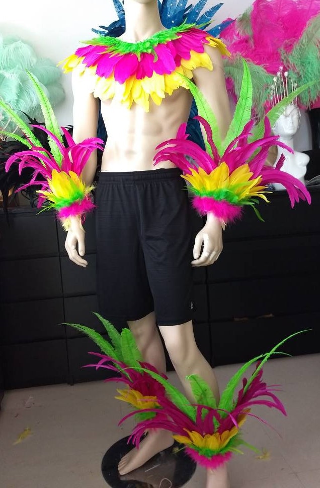 Male Samba Costume Set Feather Piece Parade Feather Fantasy Fest ...