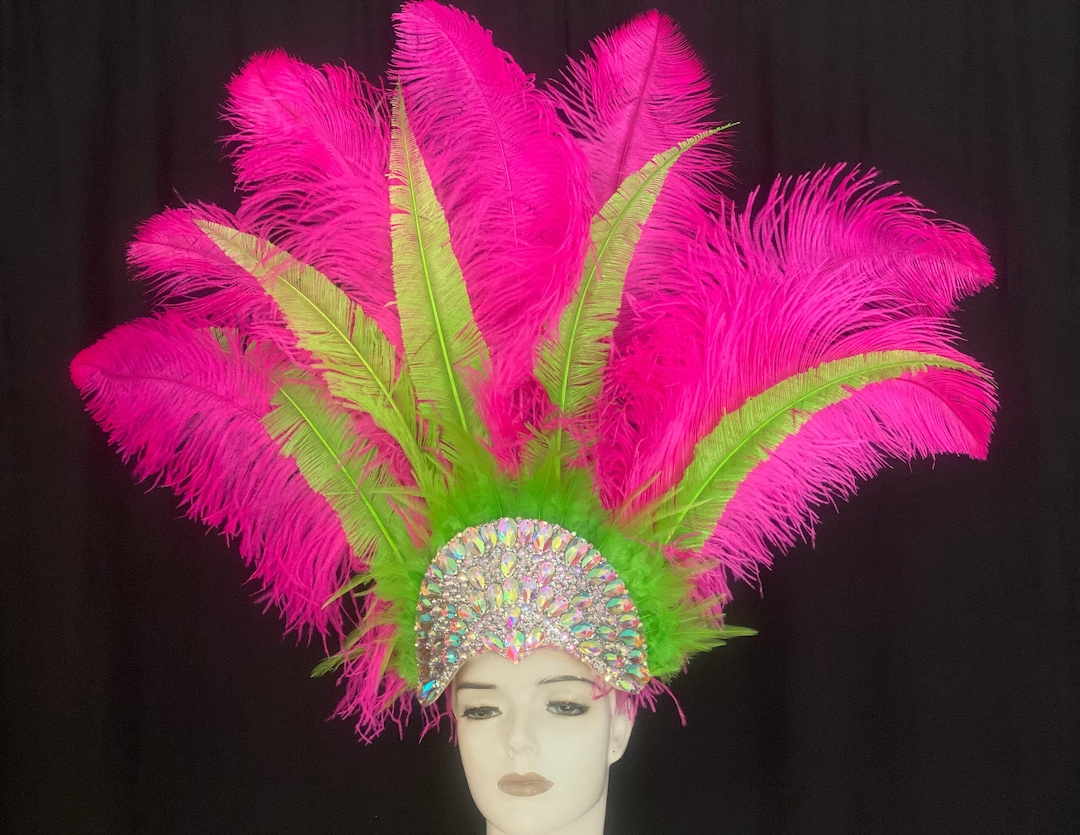 Carnival Headdress Samba Costume Feather Piece Fantasy Fest Carnival ...