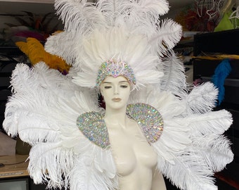 Extra Large Gold Angel Wings Cosplay Dance Costume Rave Samba Halloween Burlesque Show Girl Black
