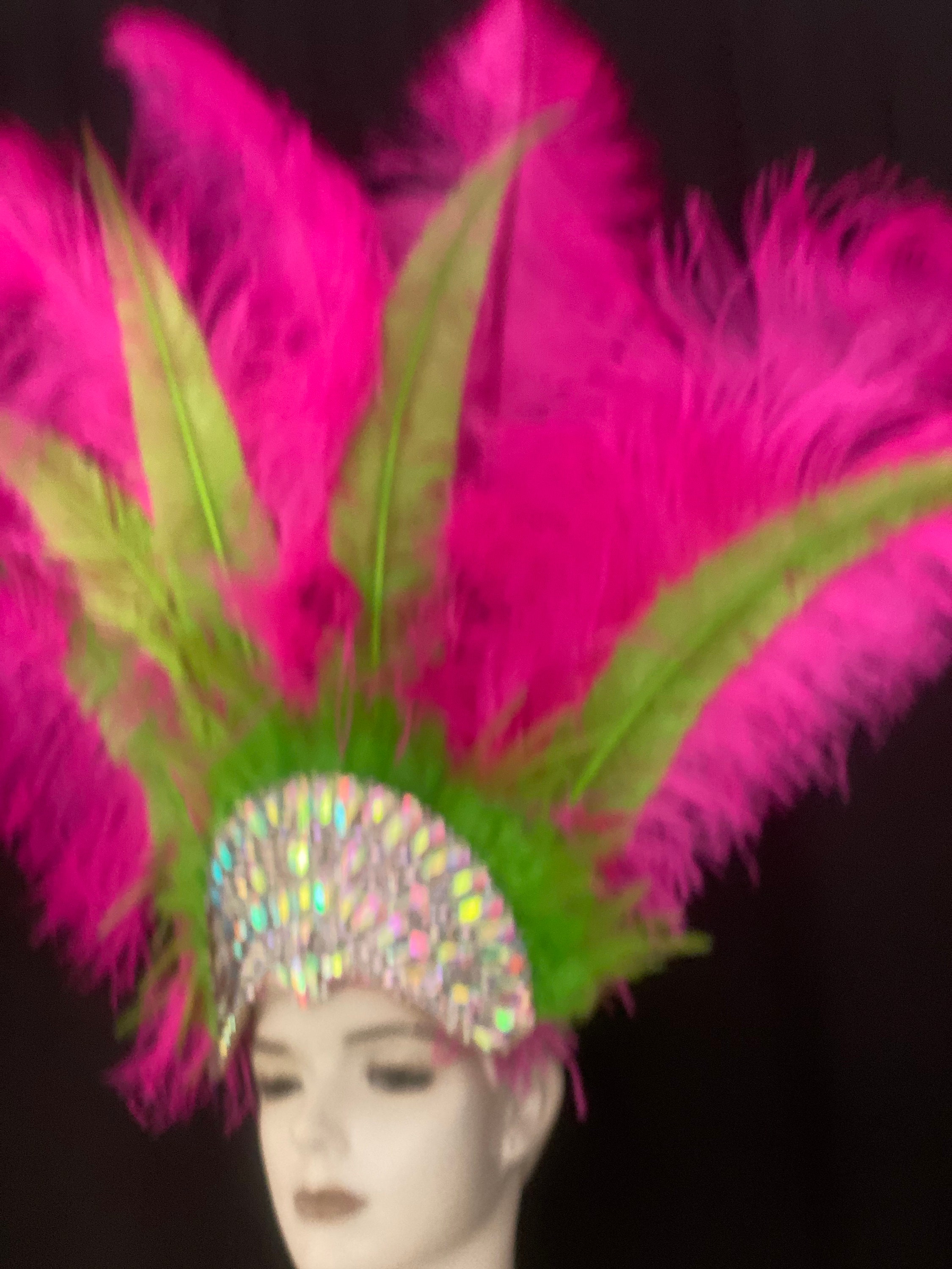 Carnival Headdress Samba Costume Feather Piece Fantasy Fest - Etsy
