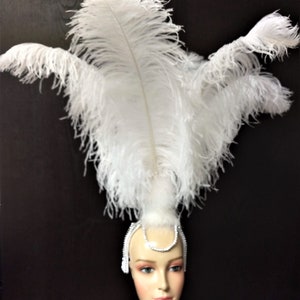 Samba Headpiece Ostrich Feather Piece Fantasy Fest Carnival Showgirl ...
