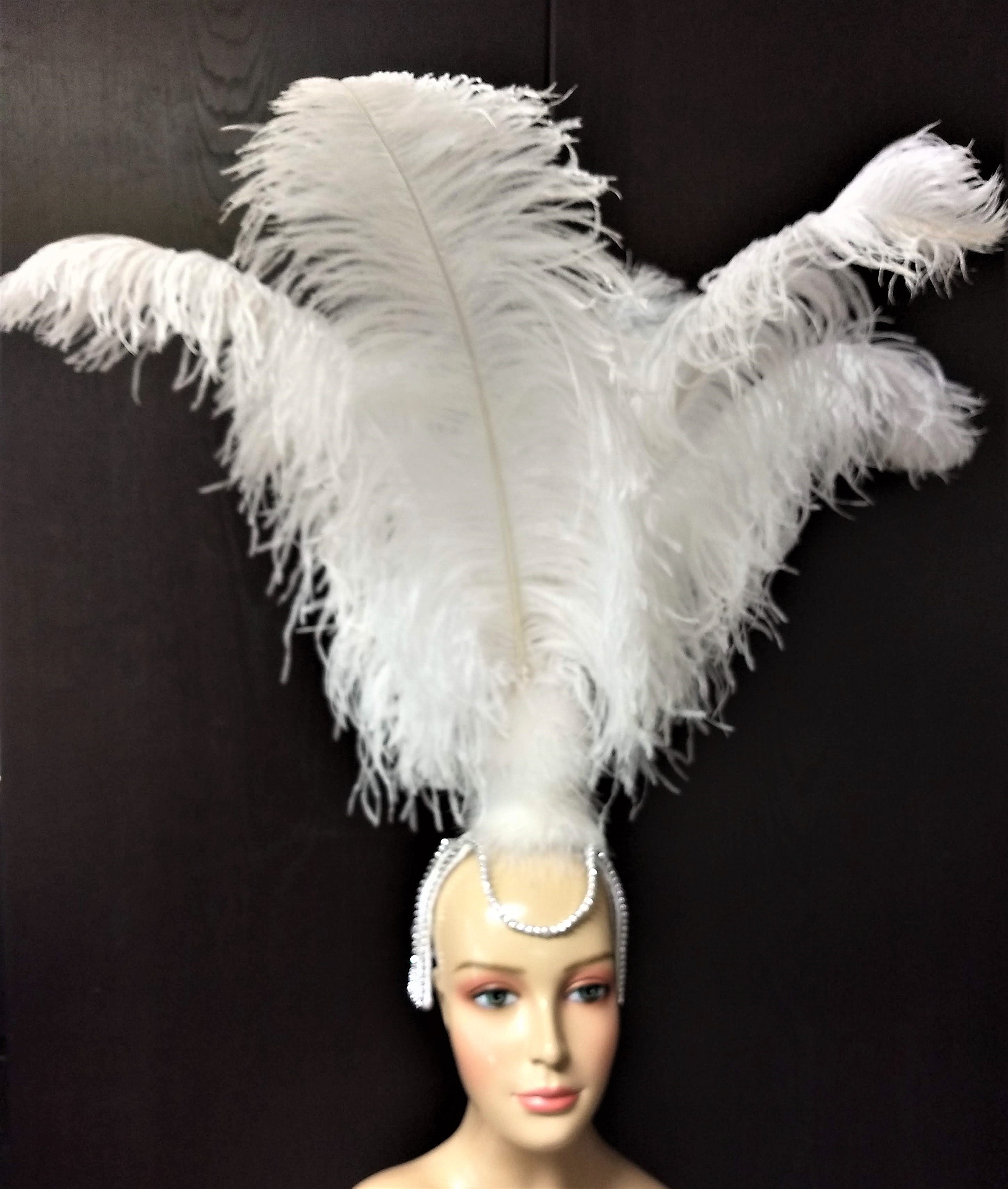 Samba Headpiece Ostrich Feather Piece Fantasy Fest Carnival Showgirl ...