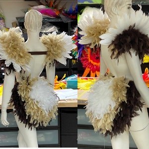 Osprey Eagle Brown Pelican costume wings and tail Feather Bustle Boa tutu costume showgirl burlesque Proudly made in the USA