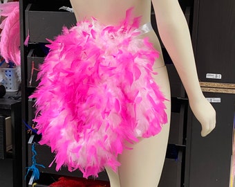 Tip Colored Economical Feather Tail Fan tail back Bustle Boa tutu costume showgirl burlesque Proudly made in and shipped from the USA