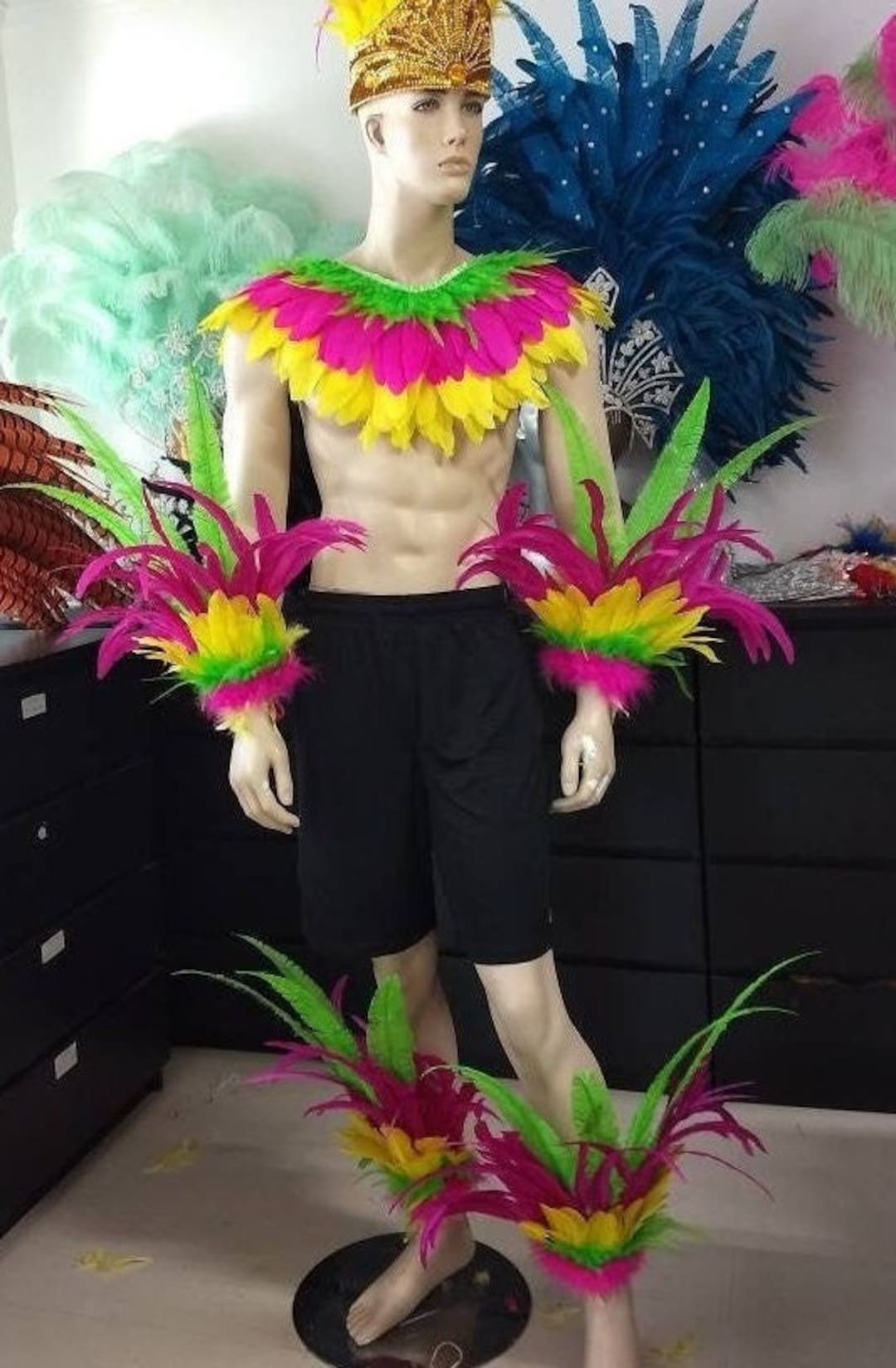 ACCESORIOS DISFRAZ CARNAVAL BOA PLUMAS BLANCAS -PARTYTUYYO