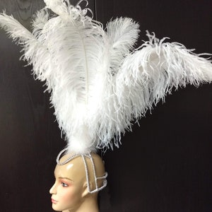 Samba Headpiece Ostrich Feather Piece Fantasy Fest Carnival Showgirl ...