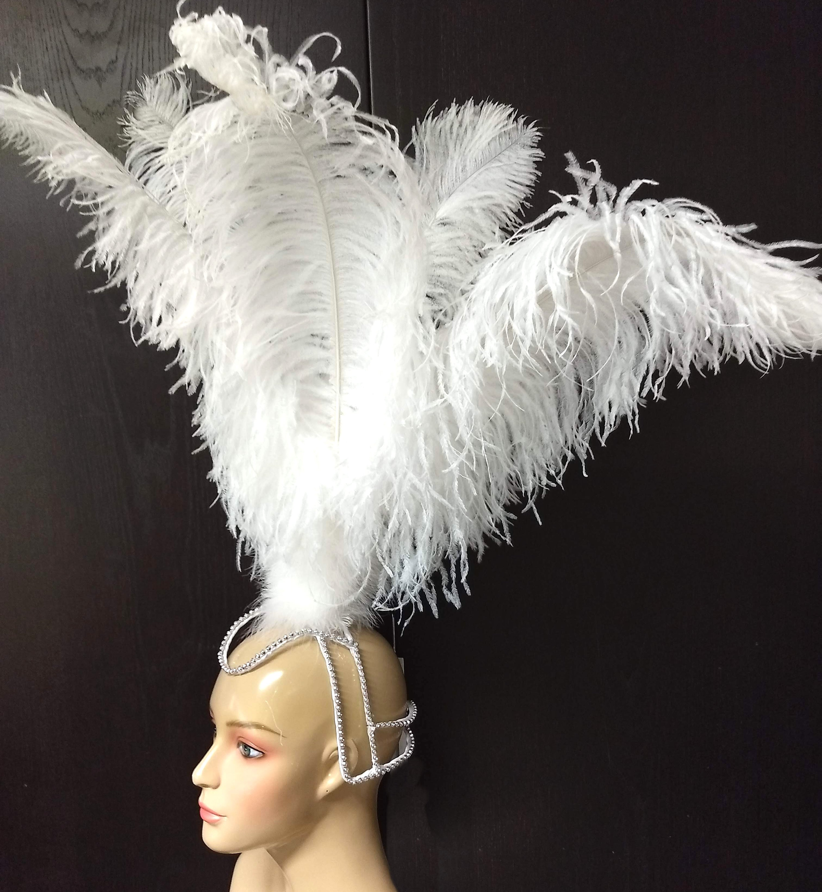 Samba Headpiece Ostrich Feather Piece Fantasy Fest Carnival Showgirl ...