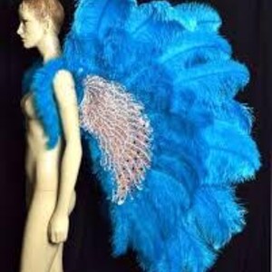 Alana ostrich feather Wings angel wings crystal applique