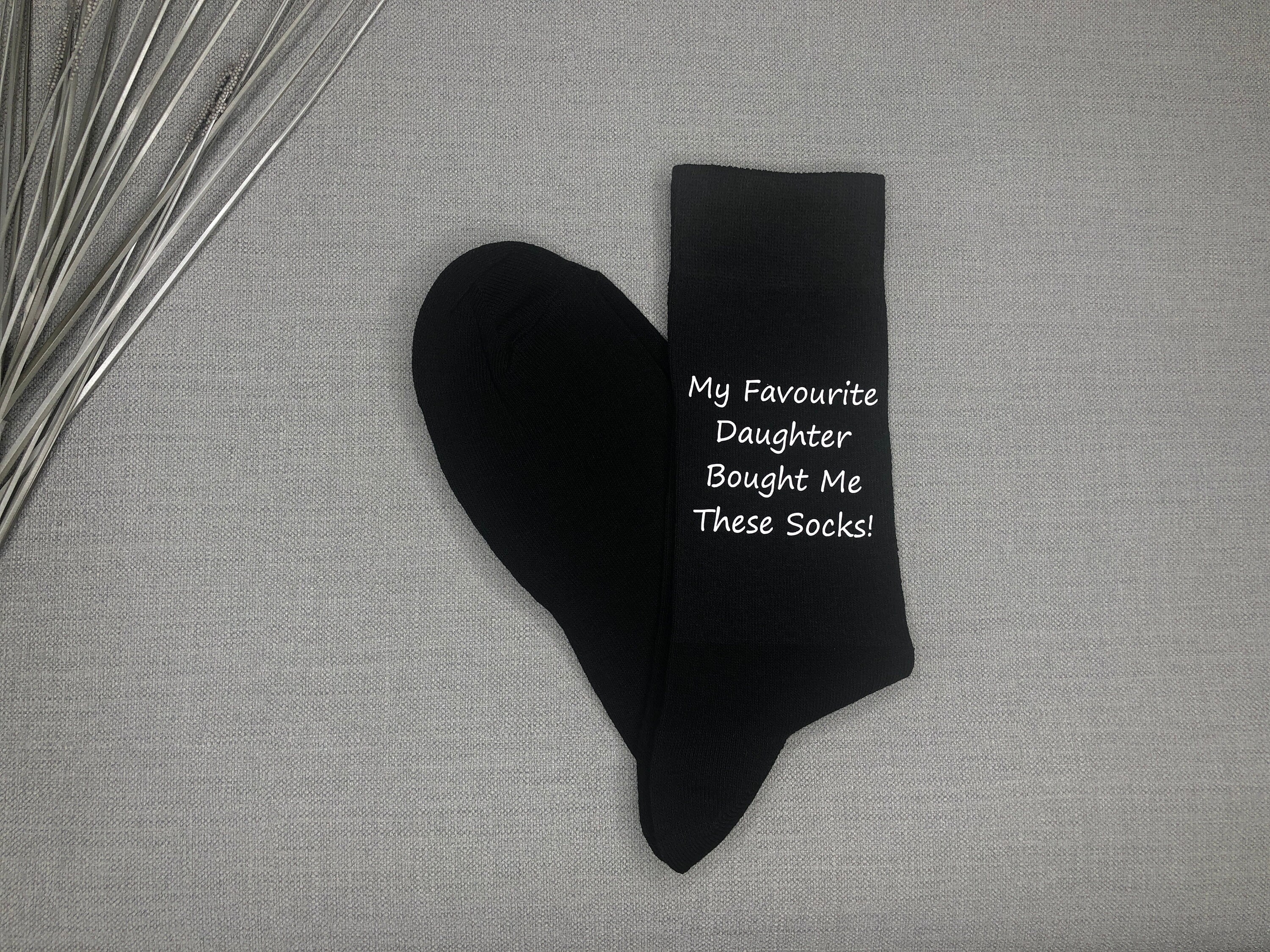 Image of Father Gift Dad Daddy My Favourite Daughter Bought Me These Socks Fathers Day Birthday Christmas