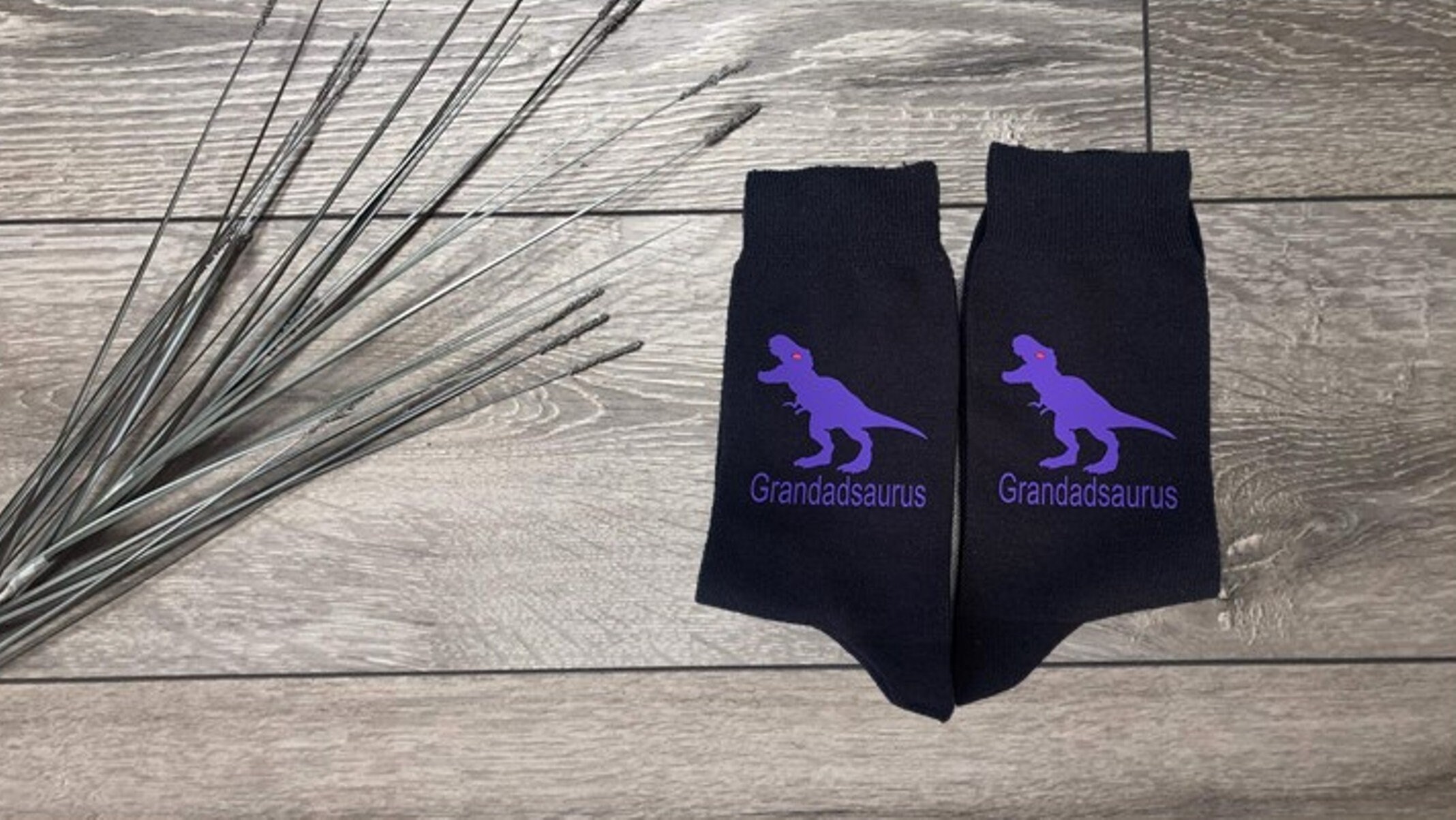 Image of Grandad Dinosaur Mens Grandadsaurus Novelty Socks Fathers Day Gift Birthday Christmas Idea