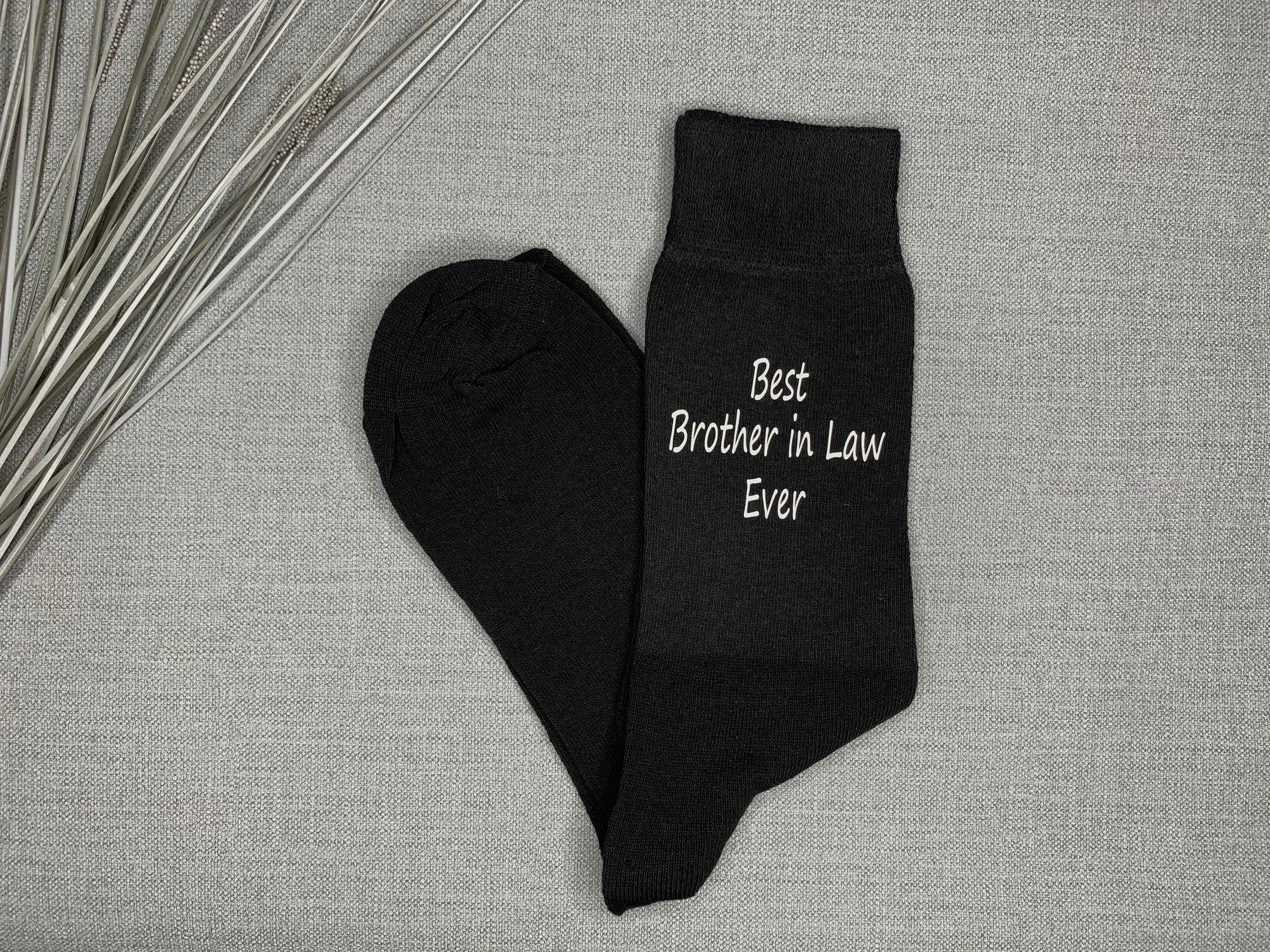 Image of Best Brother in Law Ever Socks Mens Vinyl Printed Birthday Christmas Secret Santa Gift