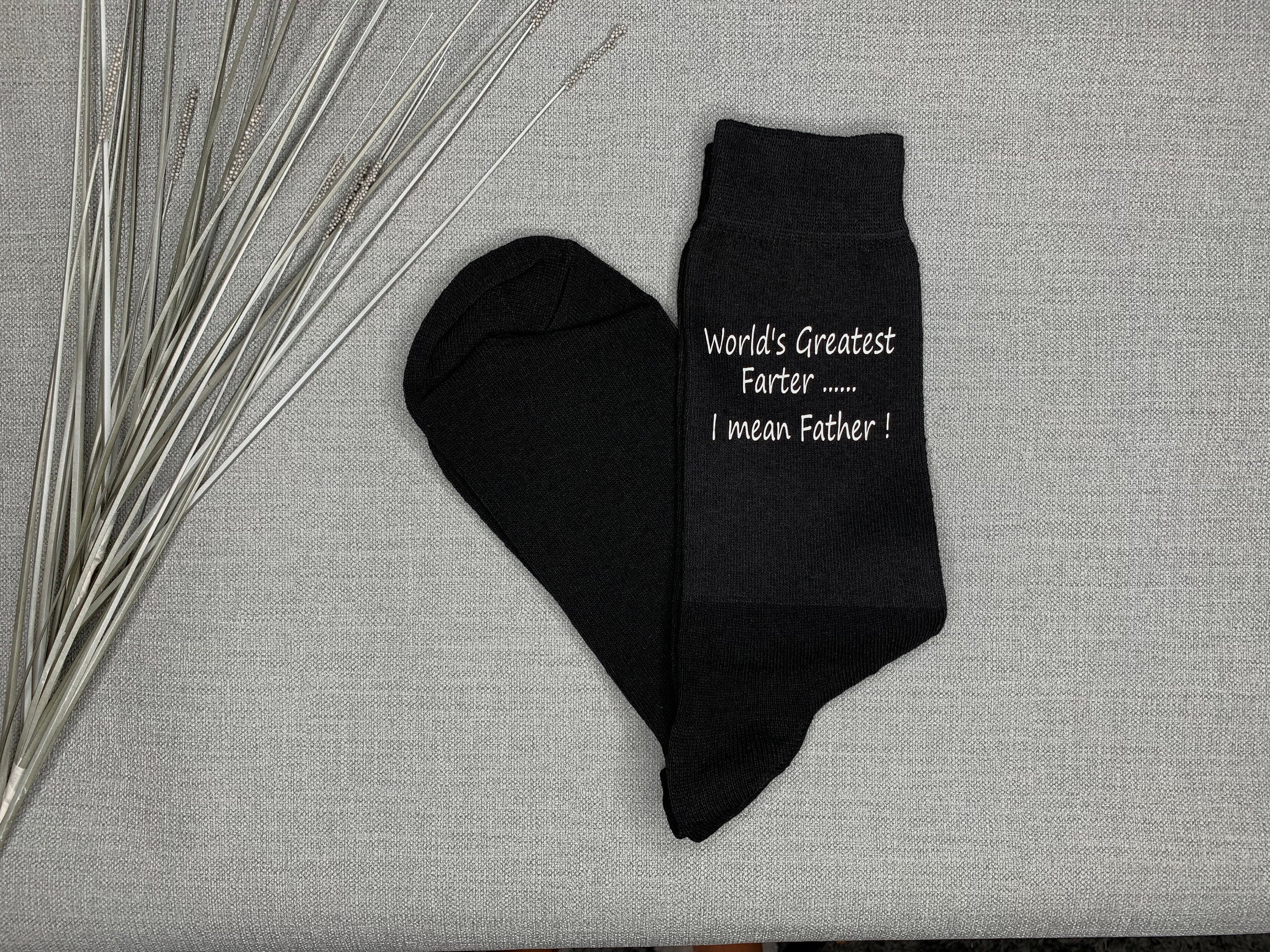 Image of Worlds Greatest Farter, Gifts For Him, Father's Day, Dad Gifts, Husband Funny Socks, Fart Socks