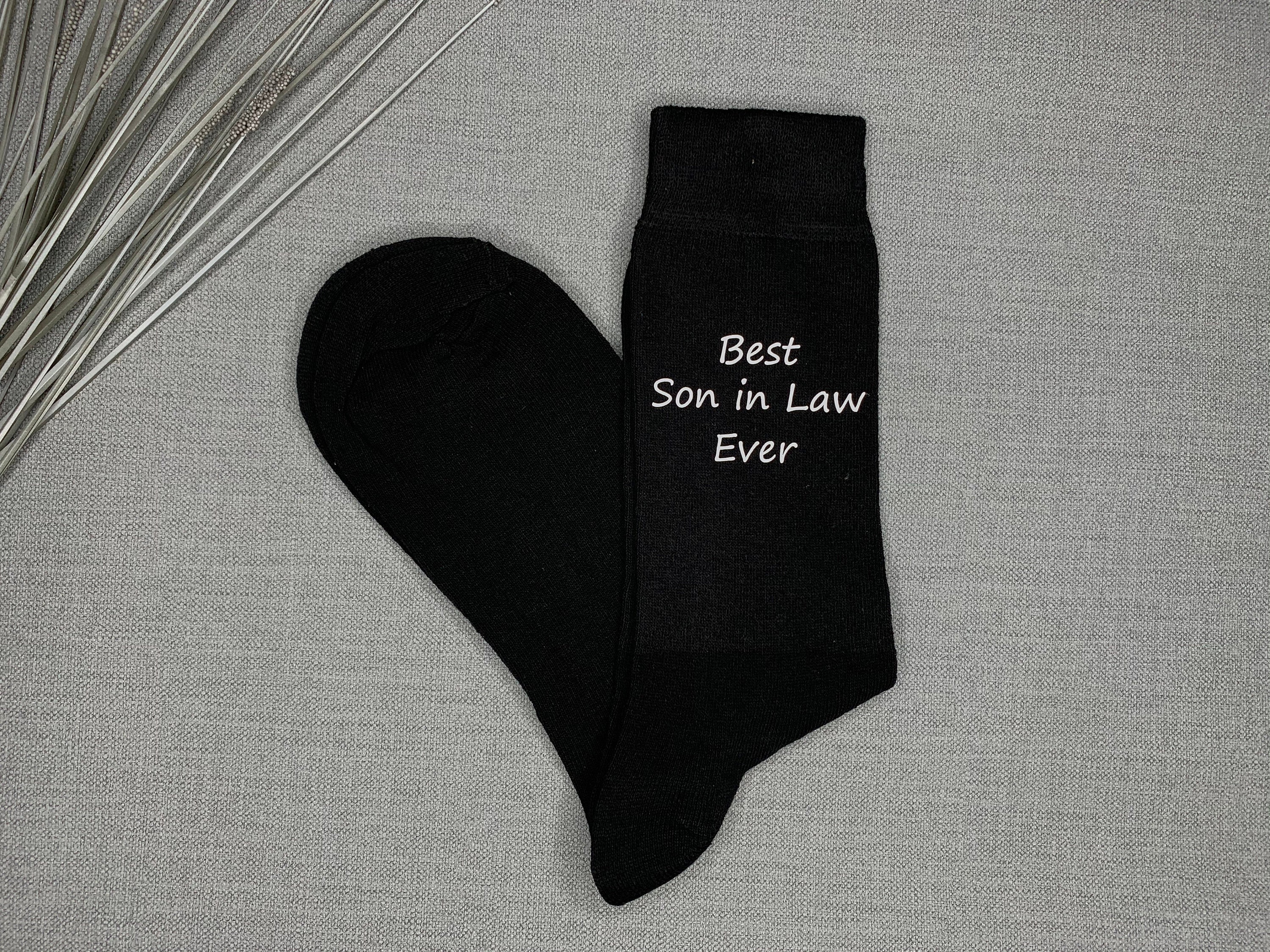 Image of Best Son in Law Ever Socks Mens Vinyl Printed Birthday Christmas