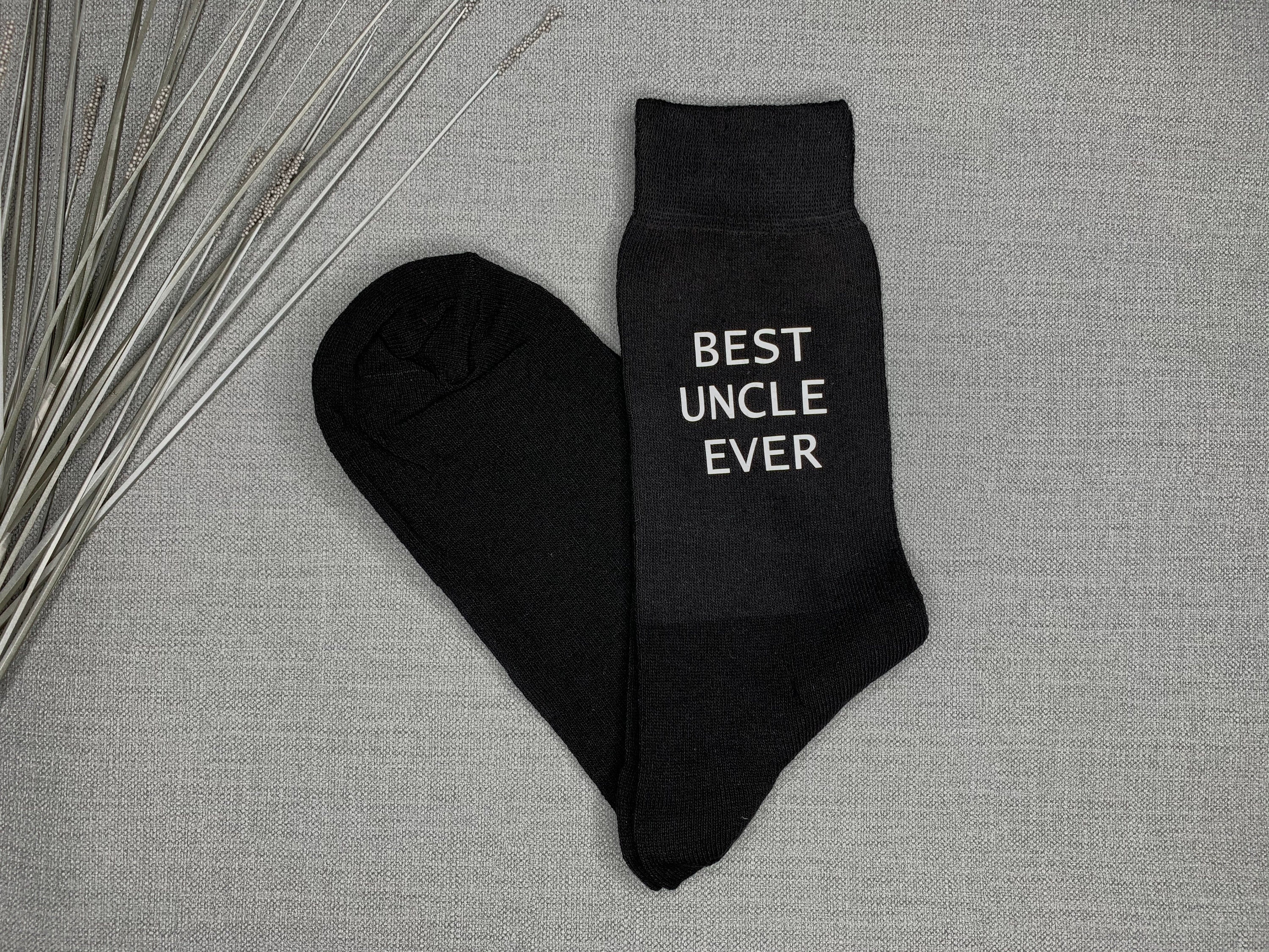 Image of Best Uncle Ever Novelty Men's Socks Vinyl Printed Christmas Gift Stocking Filler Birthday