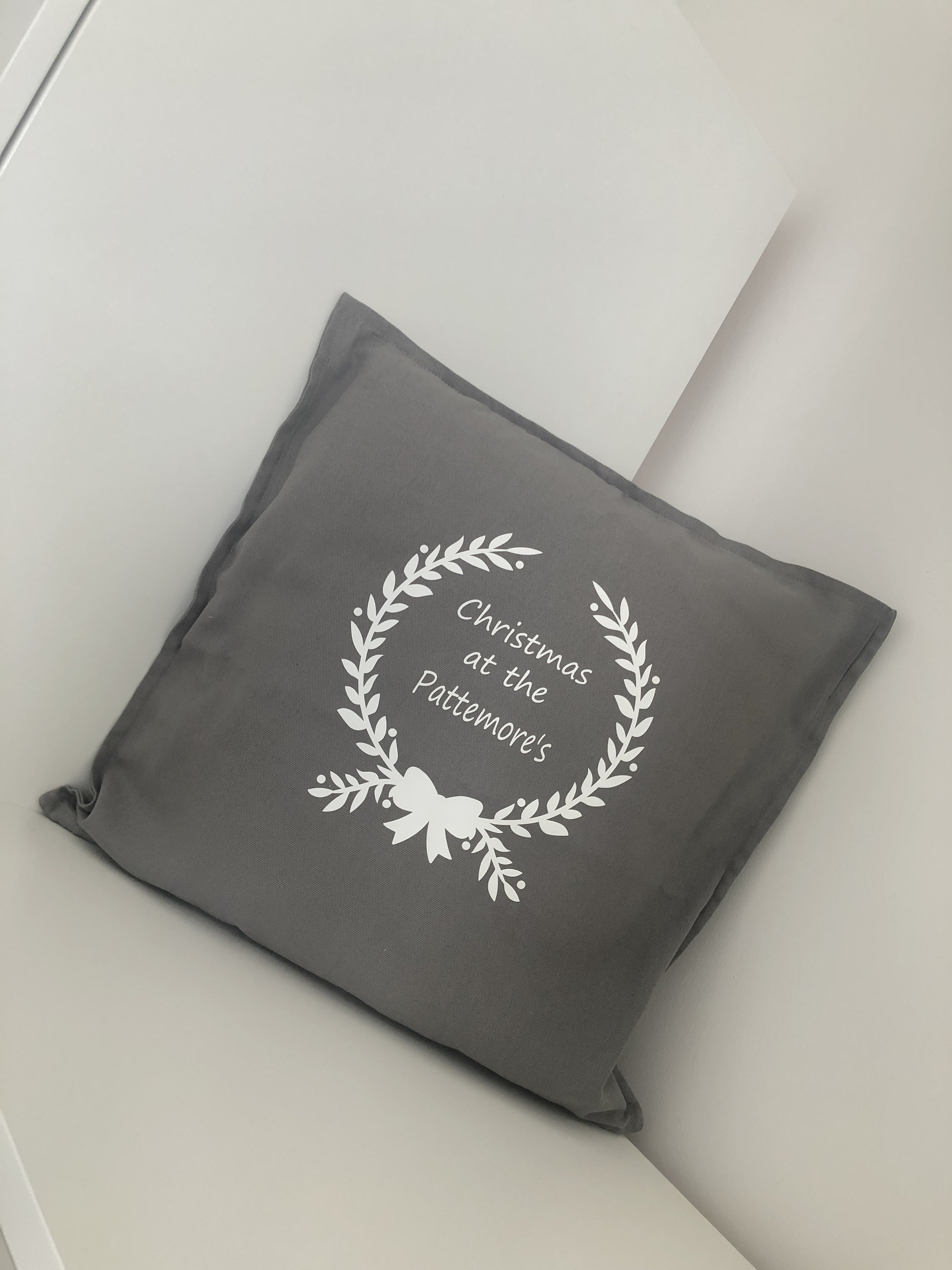 Christmas Cushion Cover Personalised Grey Cushion Cover Etsy UK