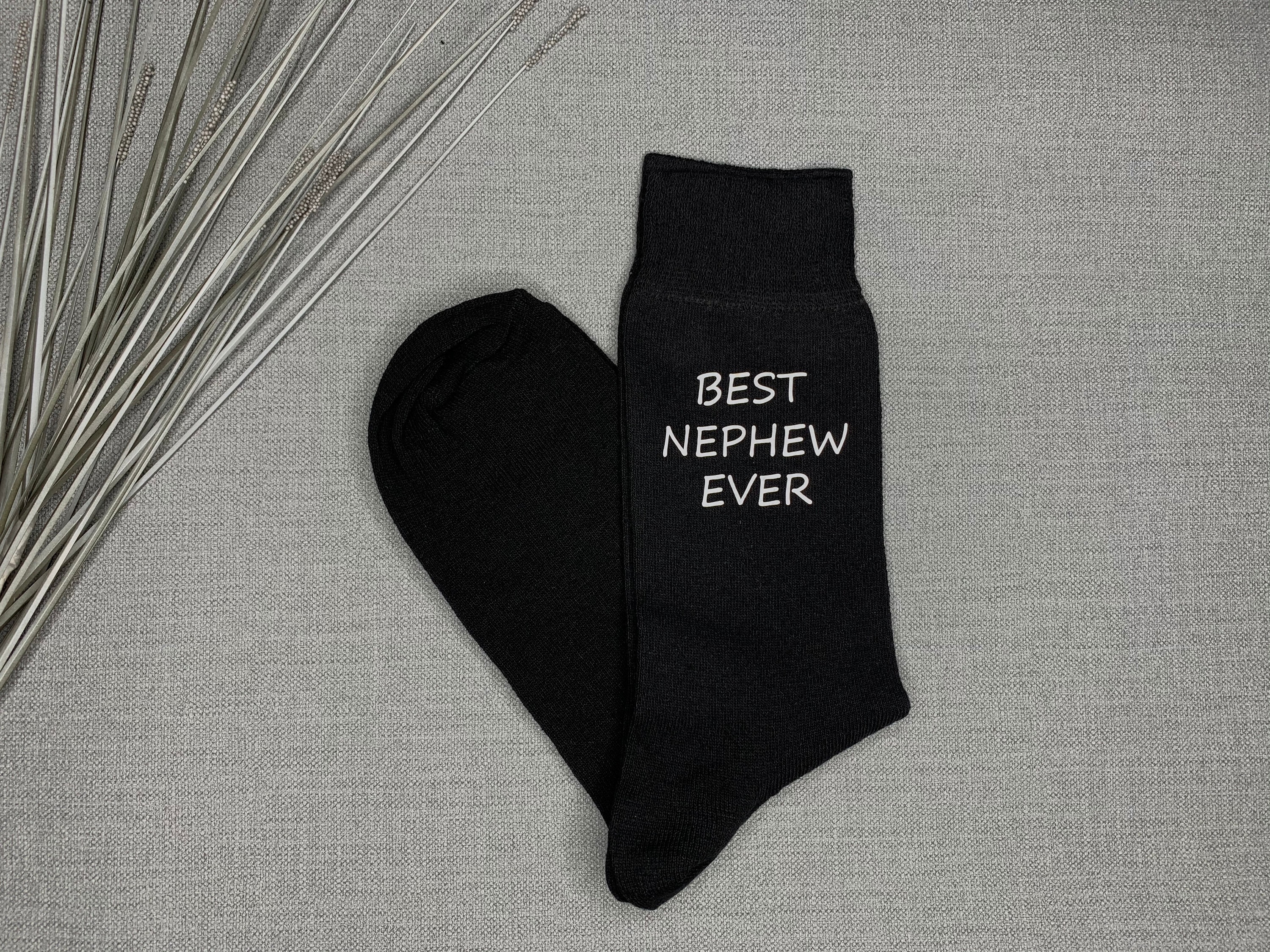 Image of Best Nephew Ever Mens Novelty Socks Vinyl Printed Birthday Gift