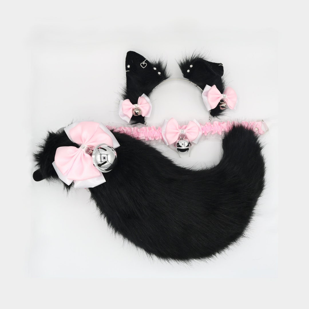 Black Puppy Ears and Tail Set Ears and Tail Set, Puppy Dog Ears