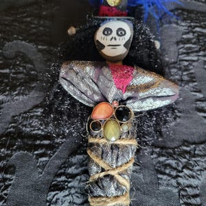 CUSTOM ORDER Voodoo Doll Gede Nibo is a lwa who is leader of the spirits of the dead in Haitian Vodou.