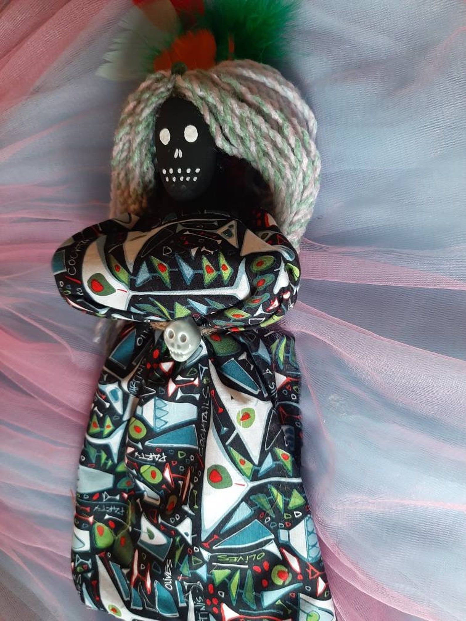 Authentic Voodoo doll multi colored blessed for wealth love Etsy