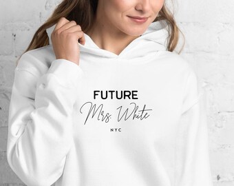 Sudadera con capucha personalizada para futura señora, regalo de despedida de soltera personalizado