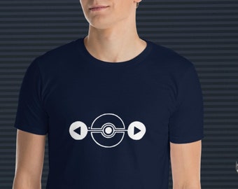 Camiseta con símbolo de círculo en los cultivos: diseño geométrico alienígena
