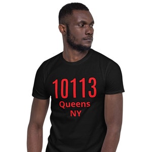 T-shirt 10113 Queens NY: mostra il tuo amore per Flushing, il quartiere del Queens e New York City
