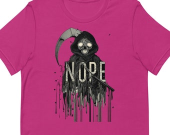 Nope Death Gas Mask T-Shirt, Sarcastic Introvert Tee