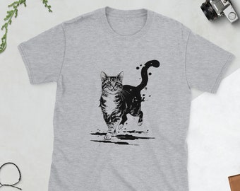 Black Cat T-shirt: Whimsical Pet Lover Gift