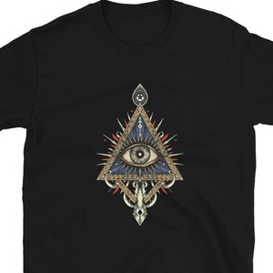 Allseeing Eye of Providence T-shirt Illuminati Tee Punk Goth Wicca Gift Unisex Paranormal Witchy Tee Mystic Aesthetic Gift for Occult lovers