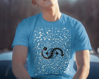 Crop Circle T-shirt Fractal Snake Algorithmic Grid Shirt Investing Amplifier Investment Business Money Rich Tee
