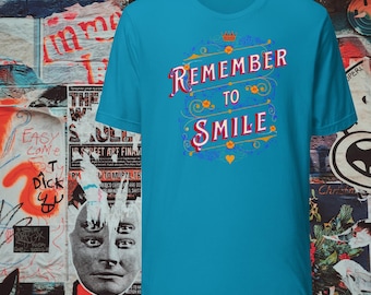 Recuerda sonreír, irradiar alegría, activar tu sonrisa y abrazar la vida positiva Camiseta gráfica