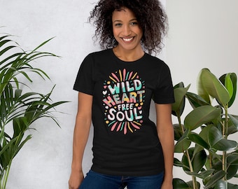 Maglietta Wild Heart Free Soul, stile Boho Hippie